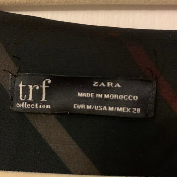 Zara Silk Green Red Striped Wrap Romper | Sz M - Picture 5 of 6